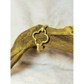 Hammered Gold Clover Bracelet