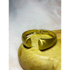 Brushed gold hinged bangle