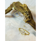 Hammered Gold/Silver Cross bracelet