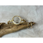 Hammered Gold/Silver circle bracelet