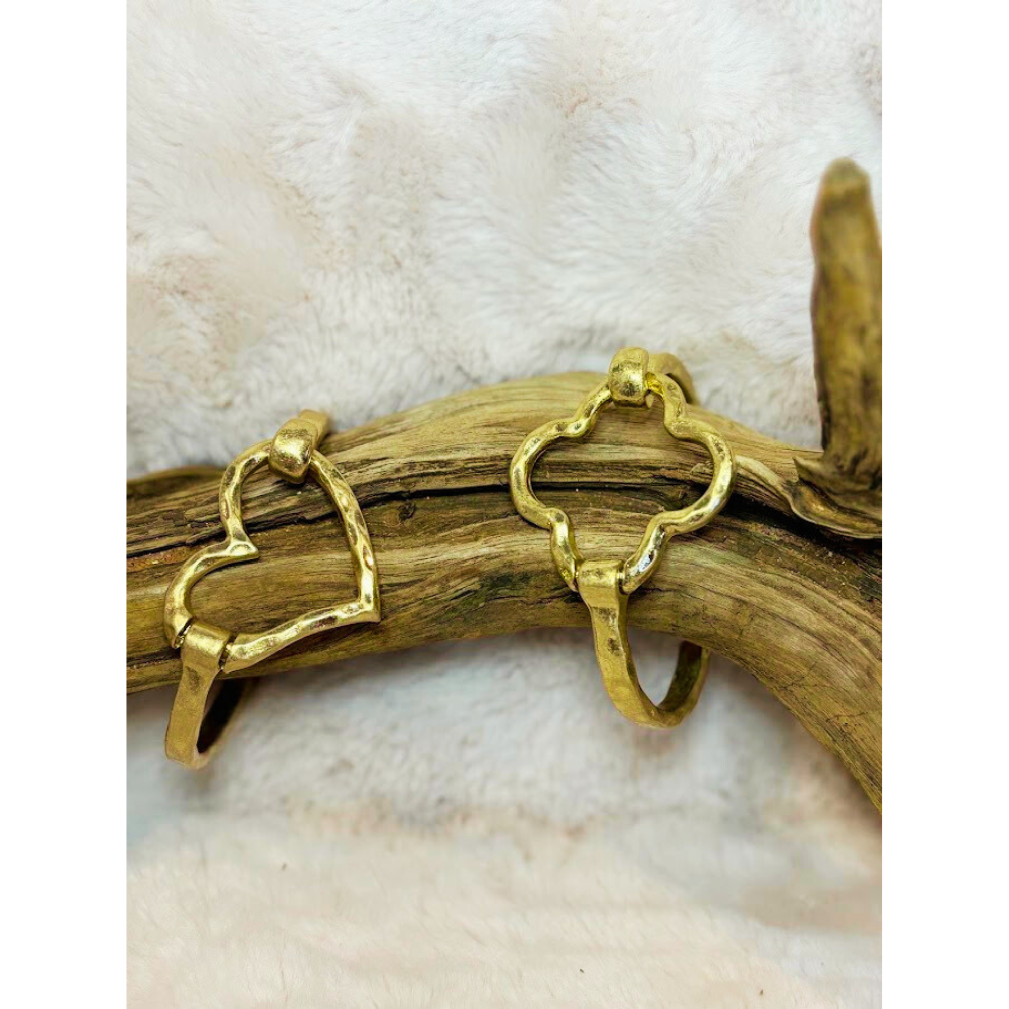 Hammered Gold heart bracelet