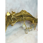 Hammered Gold heart bracelet