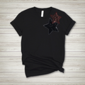 Black and Garnet Stars -  Sequin Patch