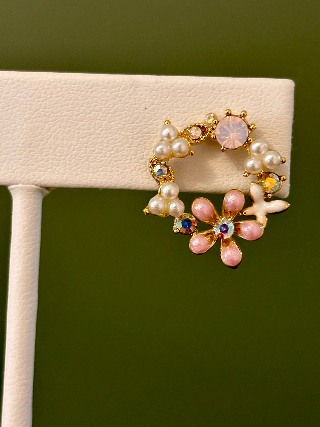 Blush Blossom Wreath Earrings