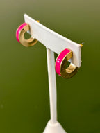 Cabana Pink Hoop Earrings