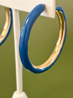 Capri Blue Hoop Earrings