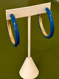 Capri Blue Hoop Earrings