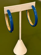 Capri Blue Hoop Earrings