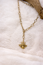 28 inch chain with bee pendant