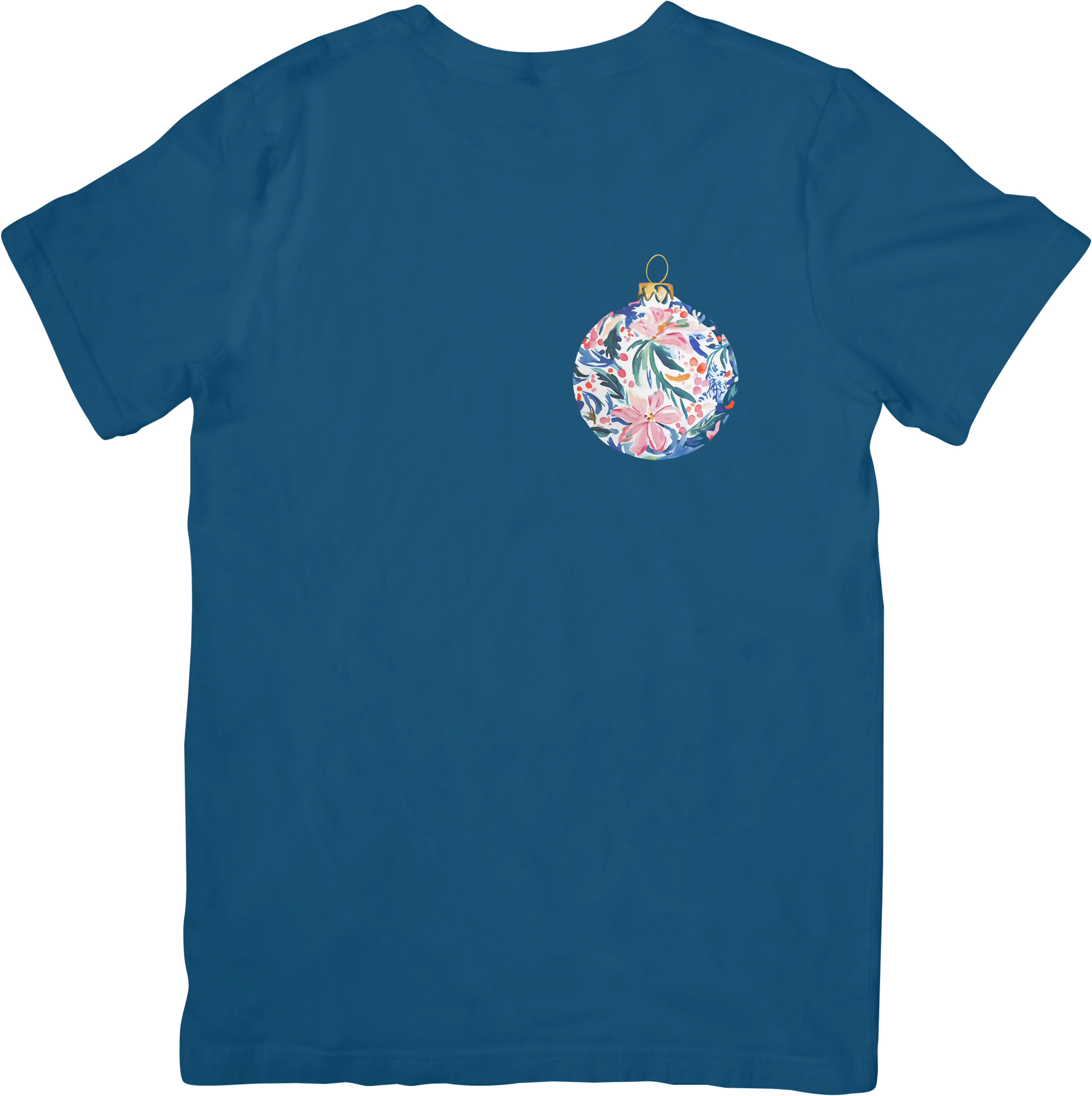 Beachy Christmas Ornament with Pink, Green and Blue