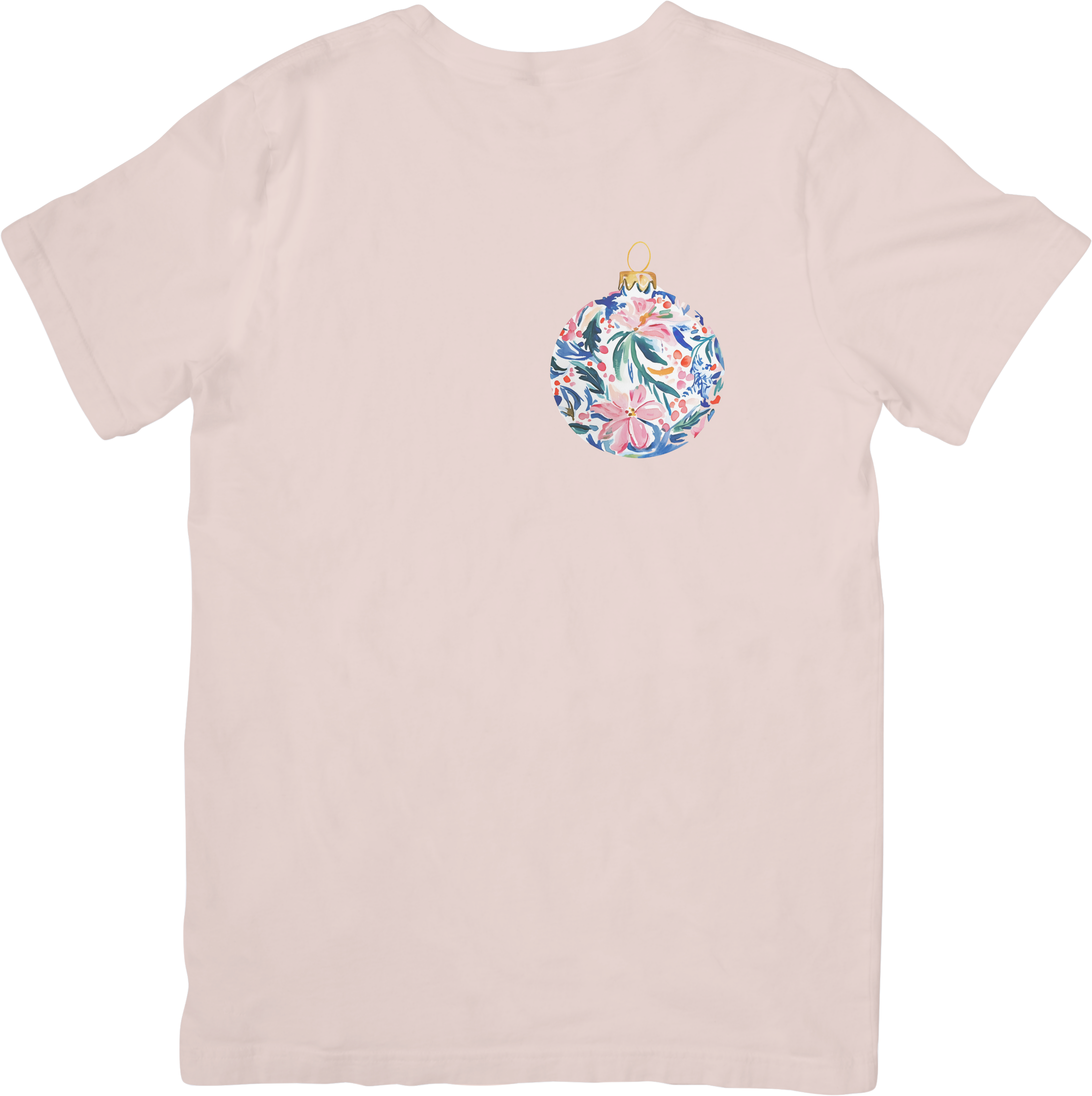 Beachy Christmas Ornament with Pink, Green and Blue