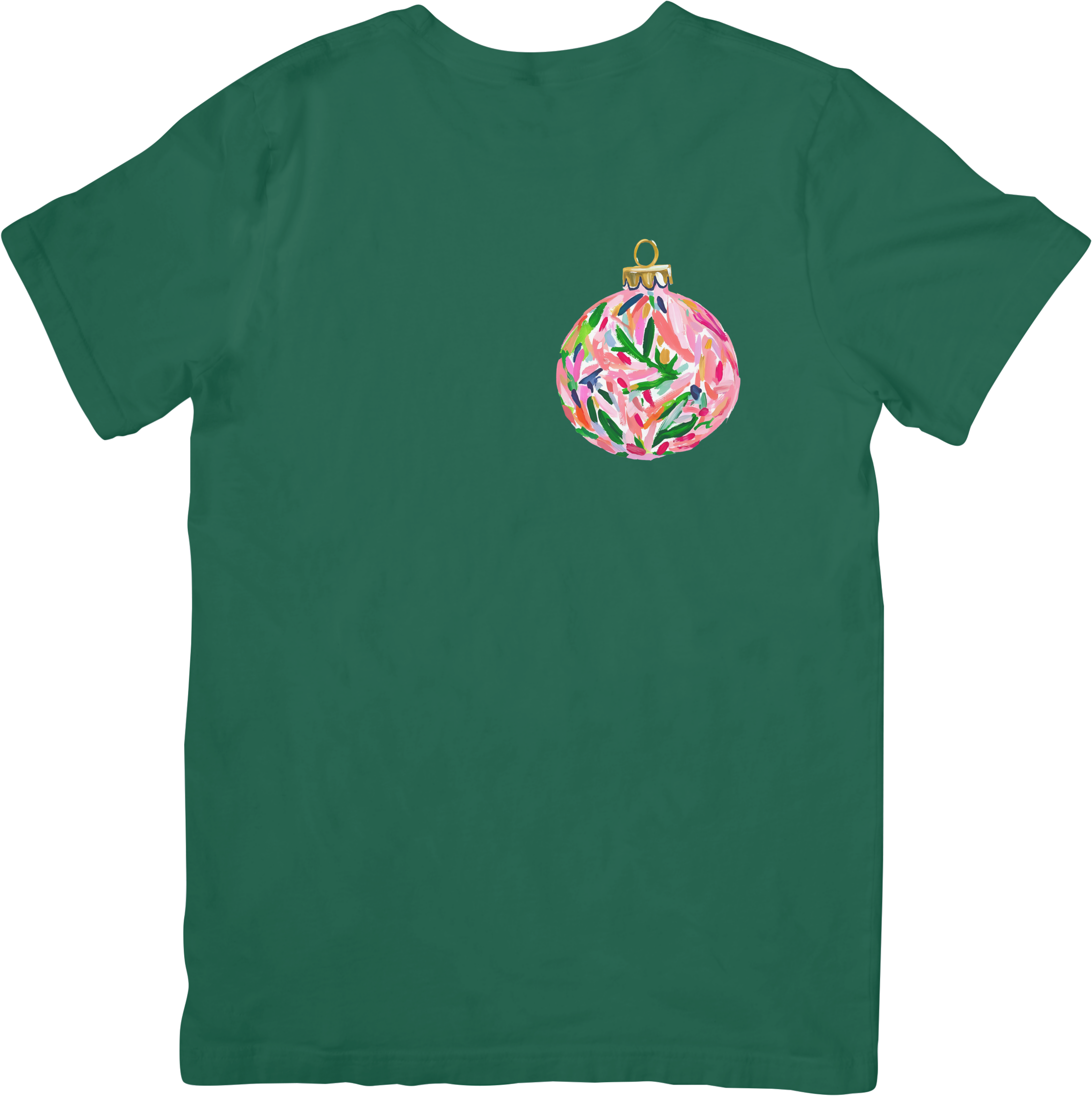 Beachy Christmas Ornament with Pink and Green