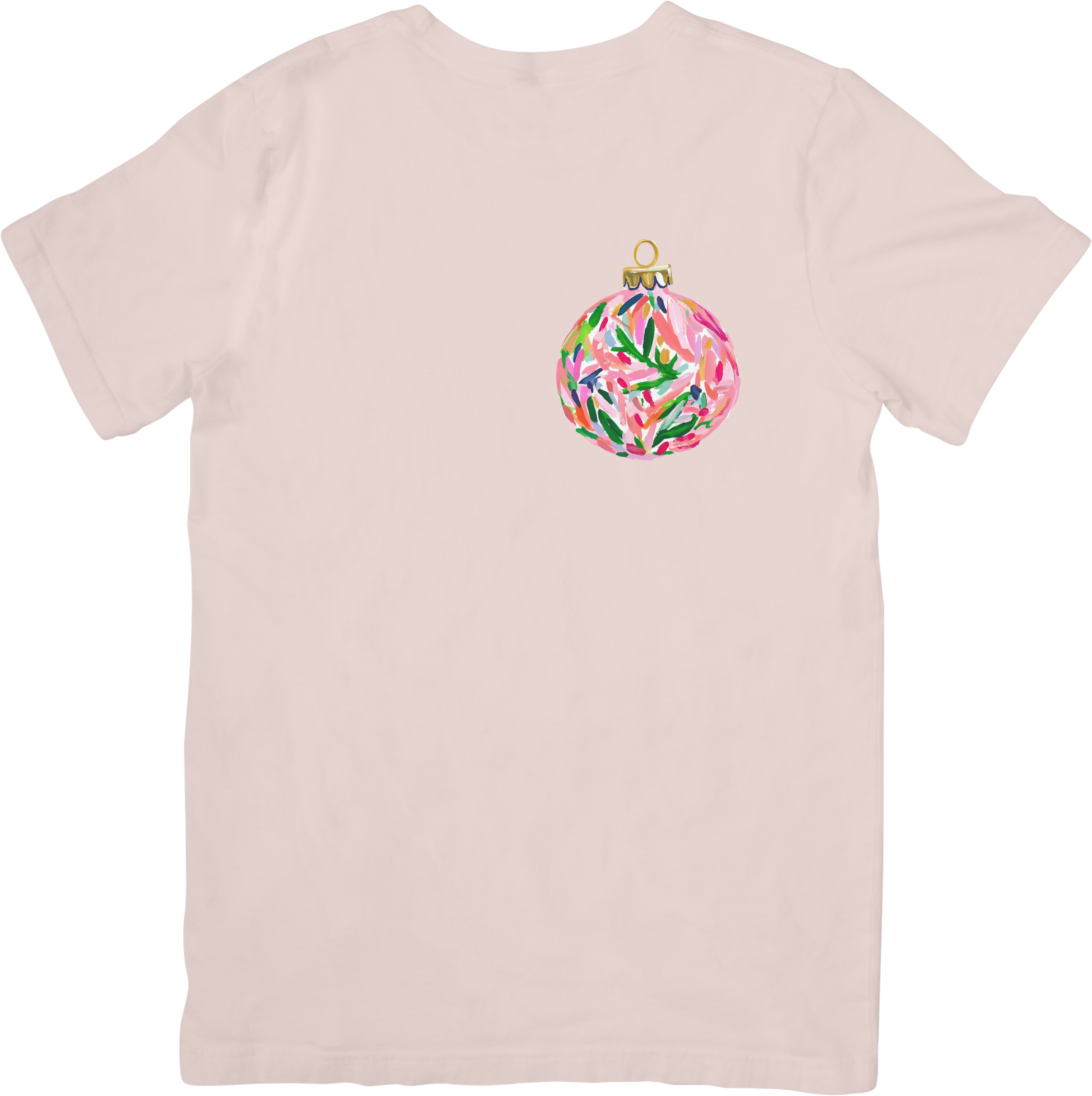 Beachy Christmas Ornament with Pink and Green