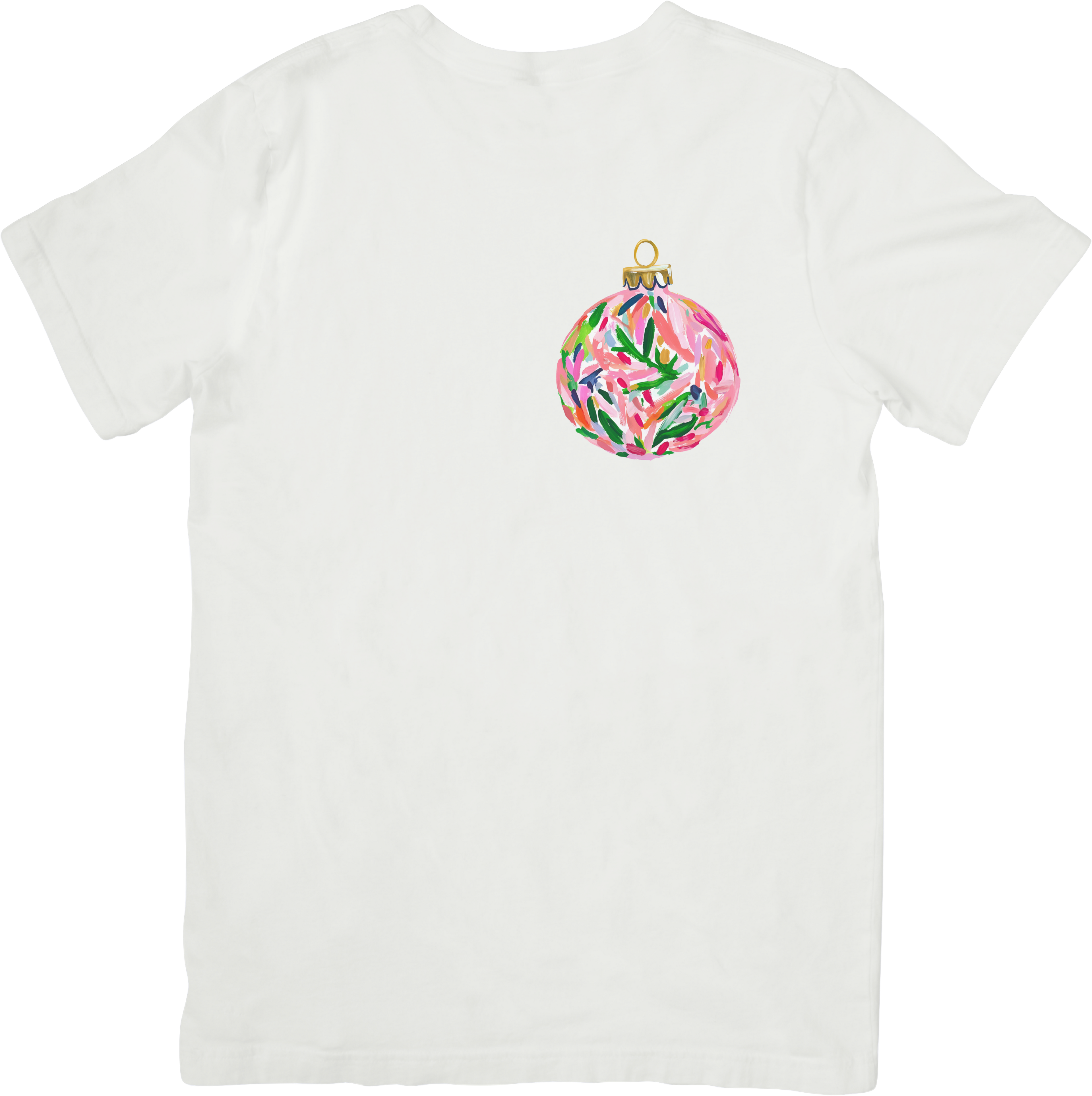 Beachy Christmas Ornament with Pink and Green