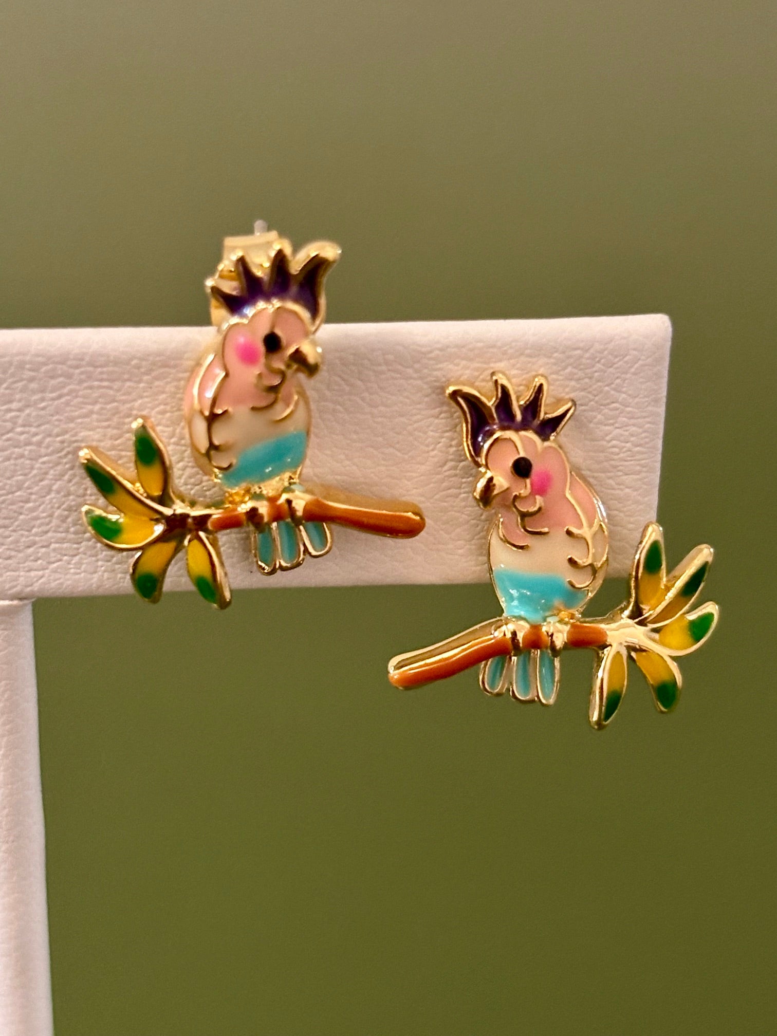 Cockatoo Perch Earrings