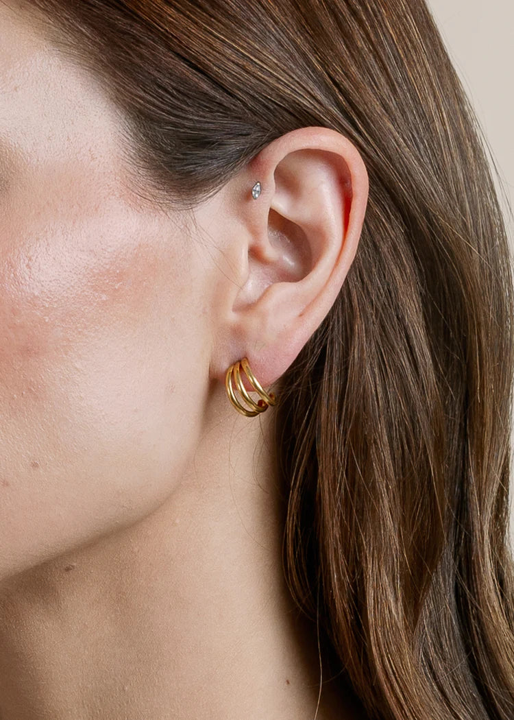 Eden Huggie Earrings - Gold