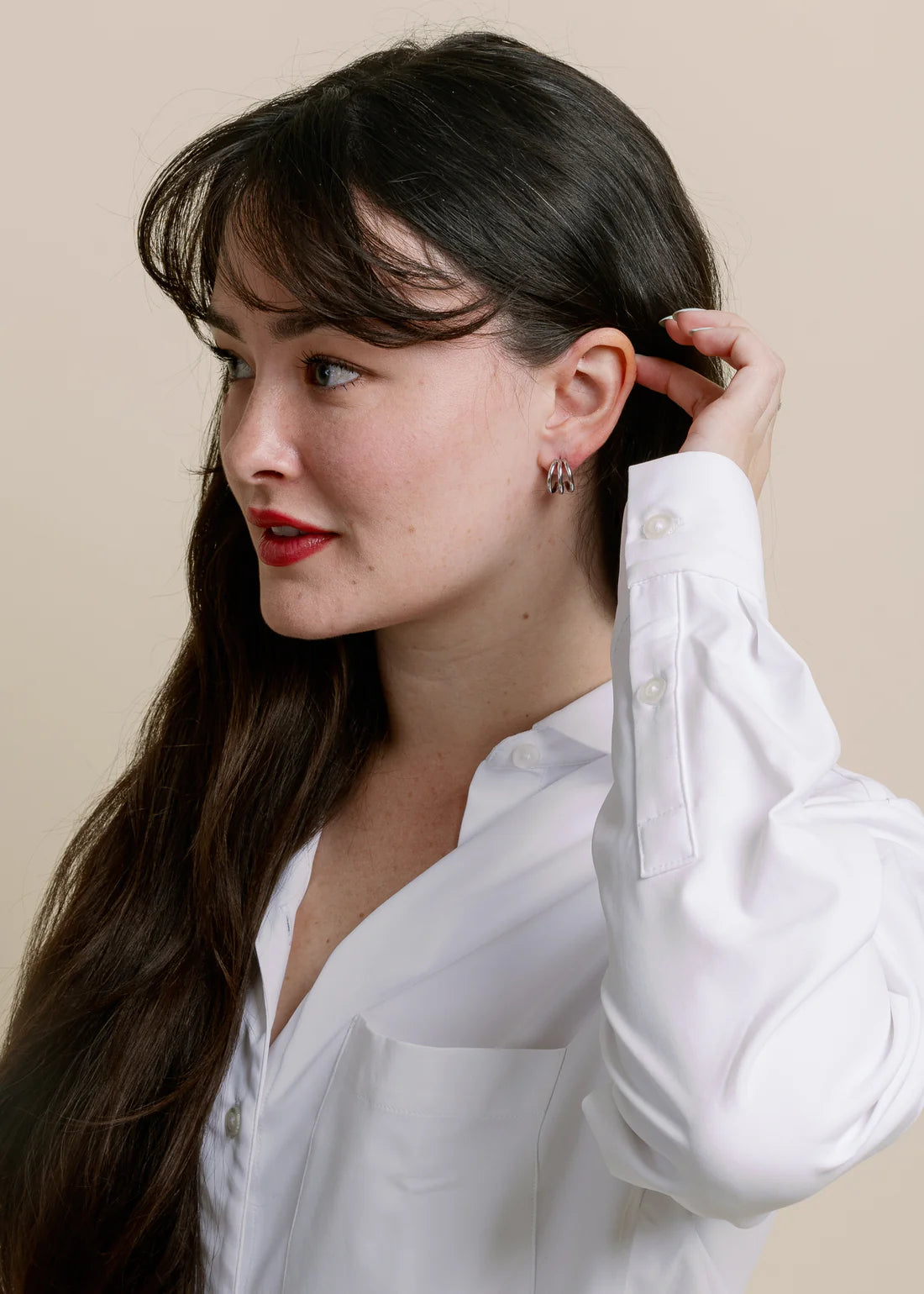 Eden Huggie Earrings - Silver