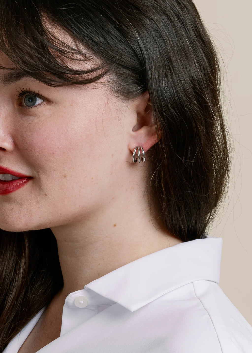 Eden Huggie Earrings - Silver