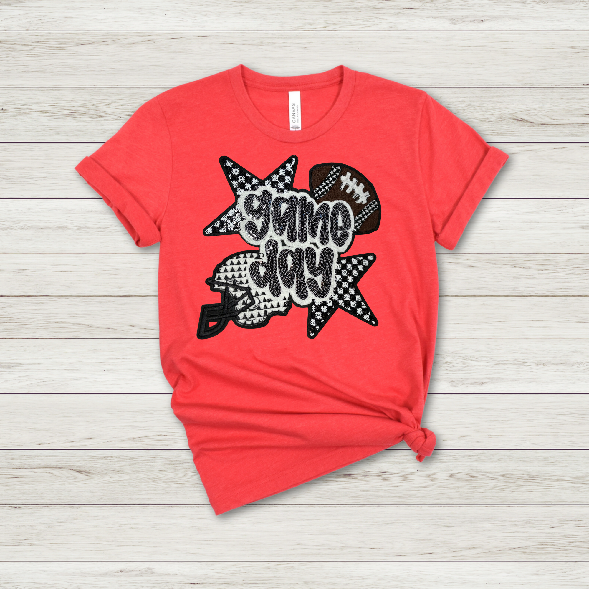 Game Day - Football Sequin Patch