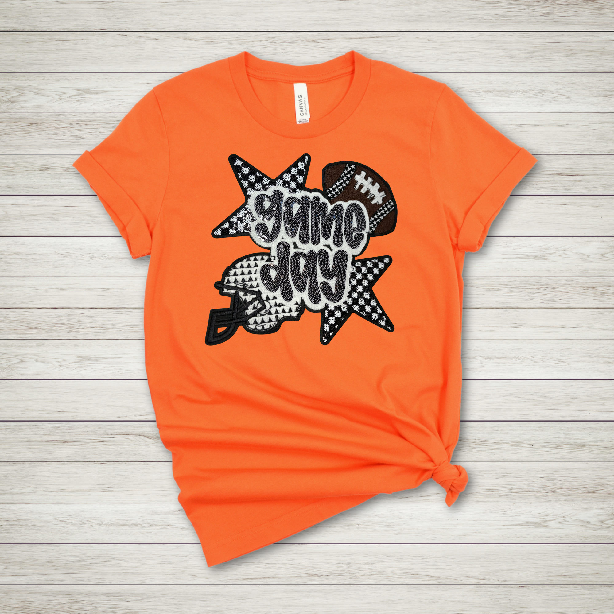 Game Day - Football Sequin Patch