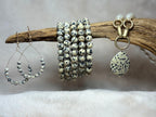 Dangle drop Earrings with Dalmatian Beads