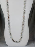 Amazonite Semi Precious Stone Necklace with Matching Stretch Bracelet Set