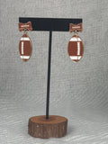 Football Bow Dangle Earrings