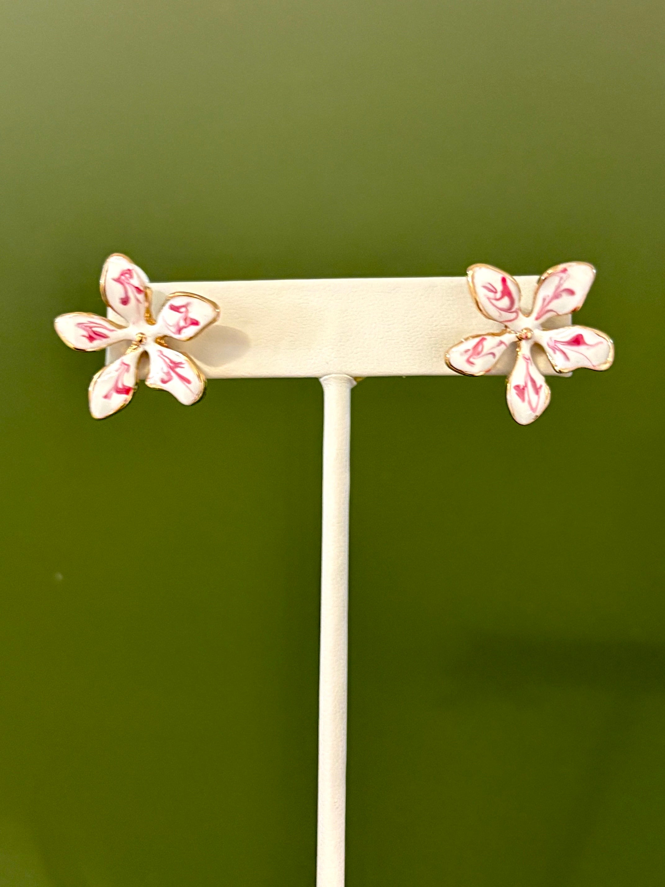 Pink Petal Bloom Earrings