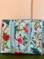 Quilted Mint Floral Tote Bag