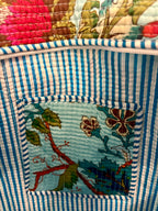 Quilted Mint Floral Tote Bag