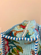Quilted Mint Floral Tote Bag