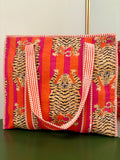 Quilted Tiger Tote Bag