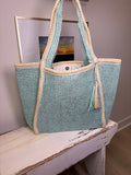 Seaglass Rattan Beach Tote