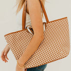 Woven Tiffany Organizer Tote Bag