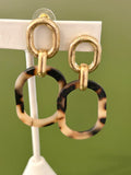 Tortoise Link Earrings