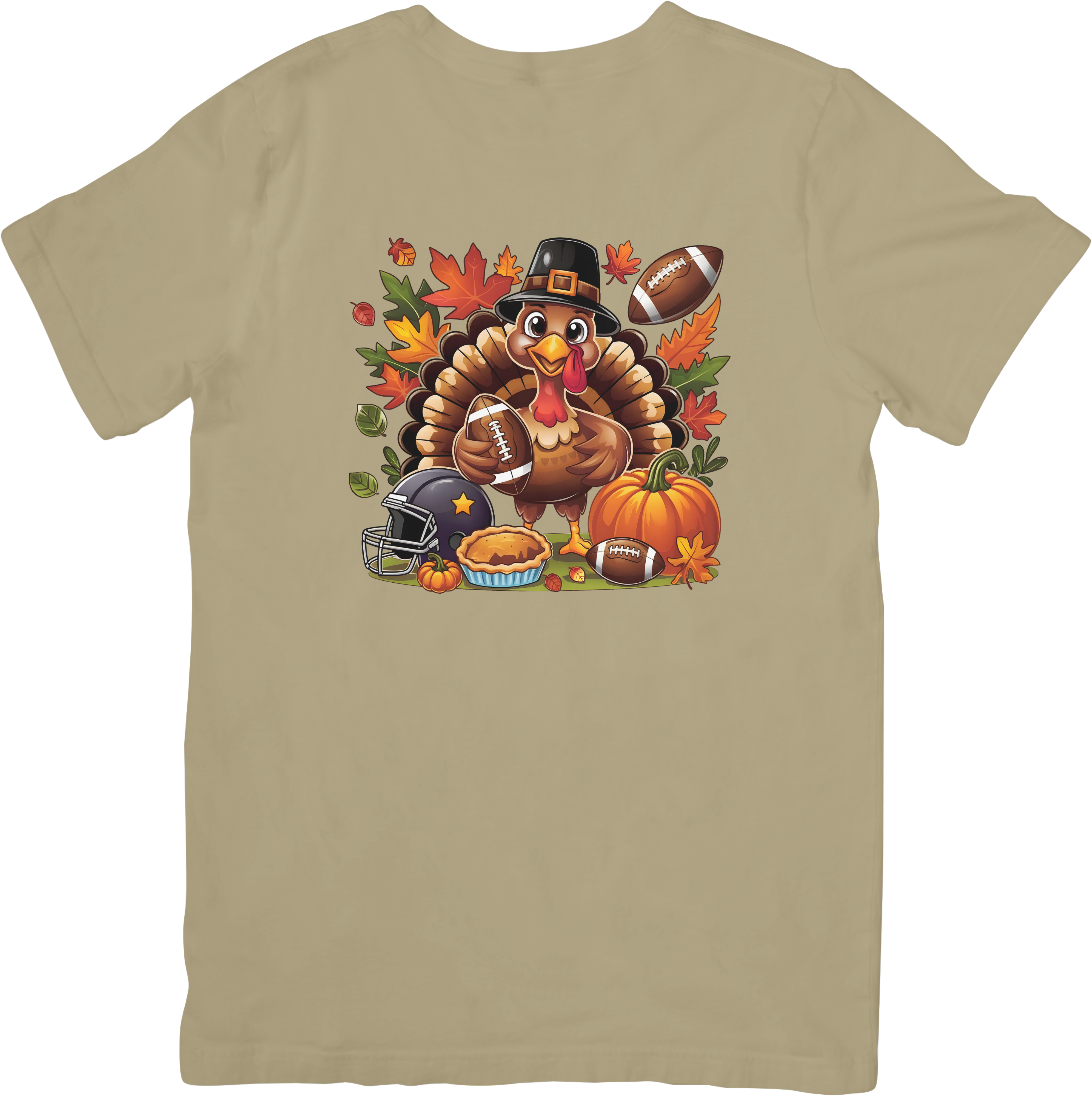 Fall Turkey with Football – Above.