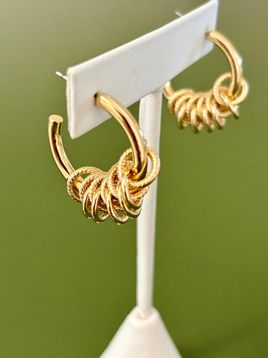 Twisted Rings Hoop Earrings