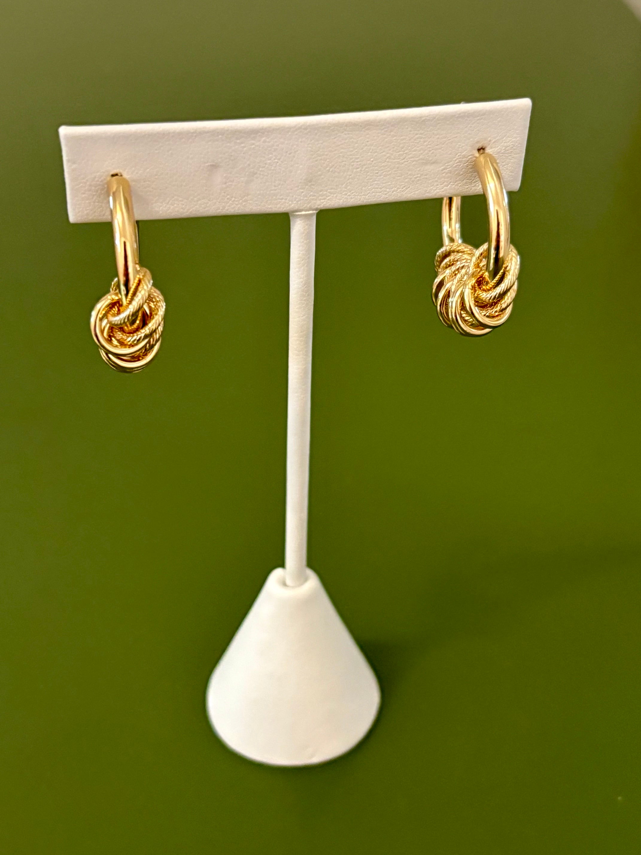 Twisted Rings Hoop Earrings