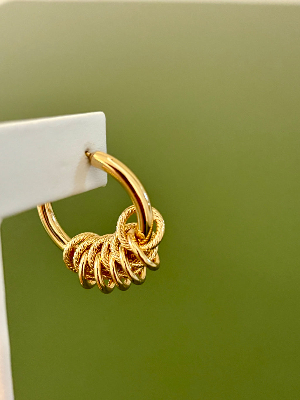 Twisted Rings Hoop Earrings