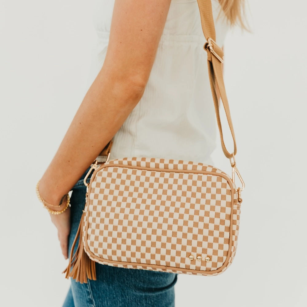 Woven Willow Camera Crossbody Bag
