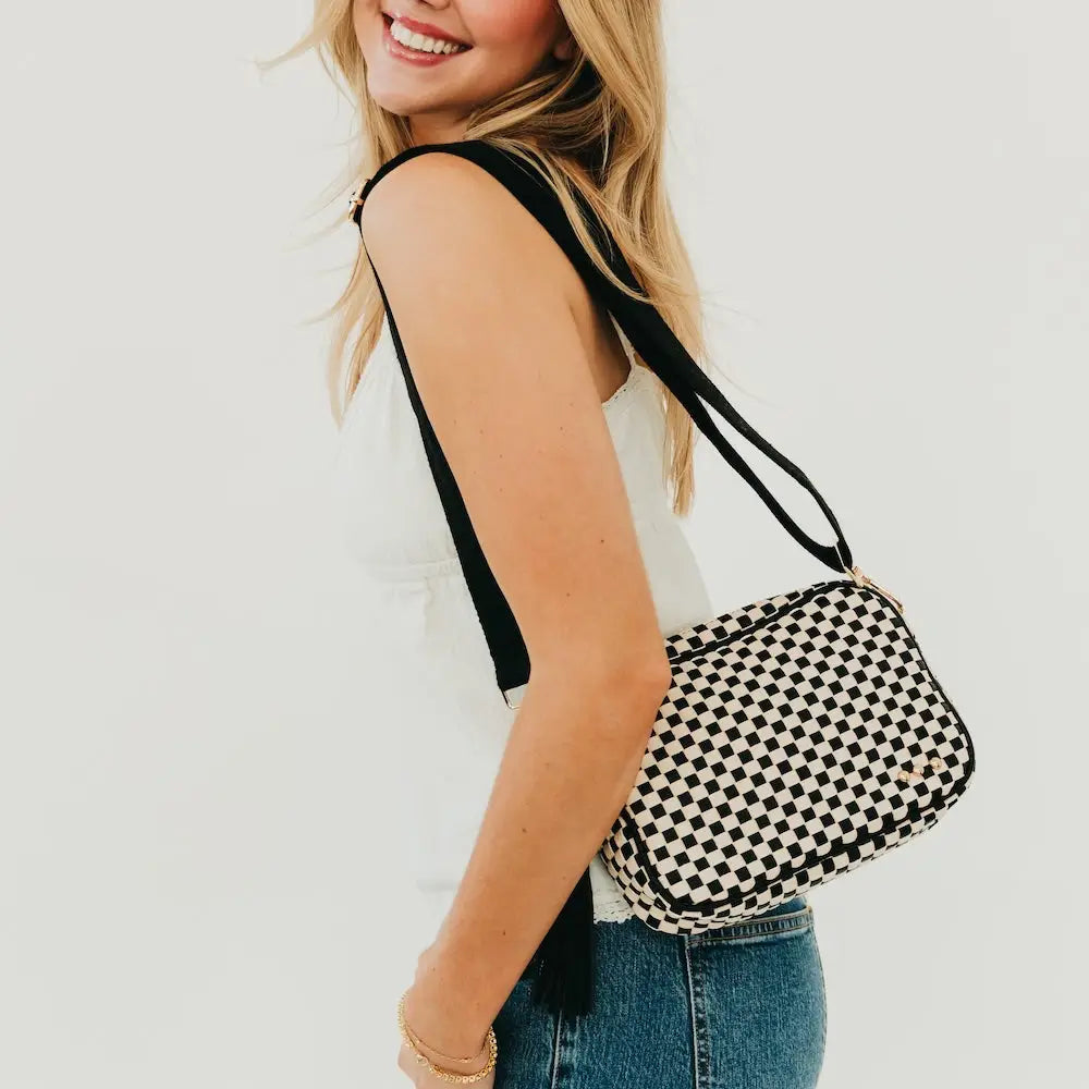 Woven Willow Camera Crossbody Bag