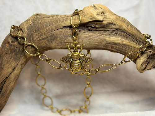28 inch chain with bee pendant