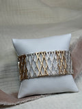 Gold/Silver Stretch X Bracelet