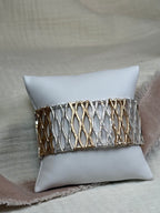 Gold/Silver Stretch X Bracelet