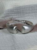 Brushed Silver Hinged Bangle