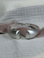 Brushed Silver Hinged Bangle