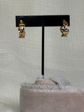 Anchor Link Earrings - Gold Hoops