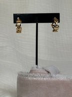 Anchor Link Earrings - Gold Hoops