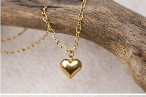 28 inch chain with heart pendant