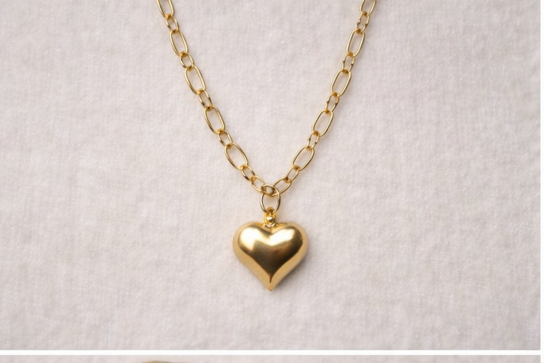 28 inch chain with heart pendant
